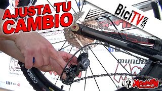 Cómo ajustar un cambio trasero de bicicleta [upl. by Elberta]