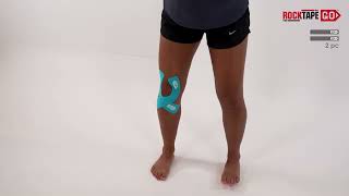 RockTape Go  Knee Taping Instructions [upl. by Ranite751]