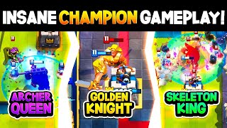 ALL 3 CLASH ROYALE CHAMPIONS  INSANE GAMEPLAY [upl. by Bigot156]