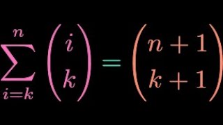 Hockey Stick Identity in Combinatorics [upl. by Dnallor]