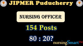 JIPMER Puducherry  Nursing Officer Posts  8020 jipmernursingofficer [upl. by Lynea]