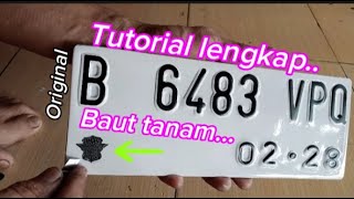 CARA MUDAH MELIPAT PLAT NOMORtutorial platnomormotor sticker [upl. by Nylorak]