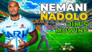 Interview with World Rugby Superstar Nemani Nadolo who has joined Jims Mowing [upl. by Airemaj577]