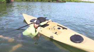 How To ReEnter A Kayak In Deep Water Standard amp Trick Method [upl. by Adolf]