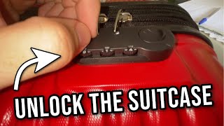 How To Unlock And Reset a Suitcase  Luggage lock [upl. by Einahets]