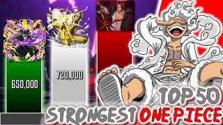 Top 50 STRONGEST ONE PIECE CHARACTERS  One Piece POWER LEVELS  BrilaScale [upl. by Russian]