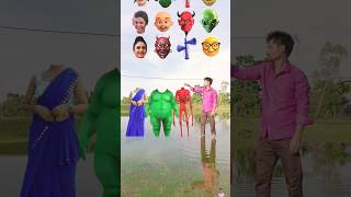 fatty dog red dancing siren blue sarees bhabhi amp me head matching tu Radha meri songvfxshortvideo [upl. by Teresita730]