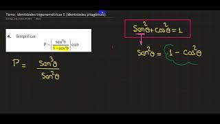 Problema 4 Identidades trigonométricas II [upl. by Suivatnom]