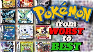 Ranking Every Pokemon Game From WORST to BEST [upl. by Etirugram]