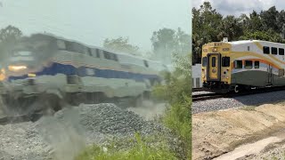 Railfanning Amtrak and SunRail on Deland station opening day ft 164 81224 [upl. by Brinn868]