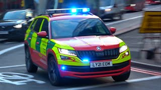 Londons Air Ambulance response cars emergency lights  sirens collection [upl. by Durr]