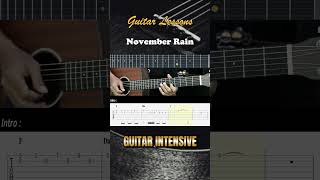 November Rain  Guns N Roses  EASY Guitar Lessons TAB  Guitar Tutorial guitarlessons [upl. by Perrine]