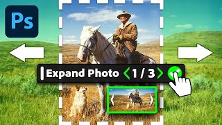 Photoshop CC 2023 How To Expand Photos Using Ai  NEW Generative Fill [upl. by Aninep411]