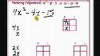 Factoring Polynomials 4x2  4x 15 Part 2 wwwmathinaboxcomClasses [upl. by Lleryt956]