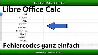 Fehlercodes ganz einfach in LibreOffice Calc [upl. by Guillaume]