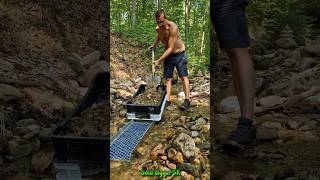 Real Gold Found  Improved Gold Panning in a Mountain Stream GoldPanning RealGold [upl. by Sibie884]