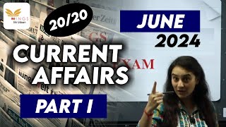 Set 25  Important MCQs PART I June 2024 CURRENT AFFAIRS by Yashodhra ma’am [upl. by Laks]