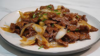 Beef and Onions STIR FRY in Oyster sauce [upl. by Tenej]