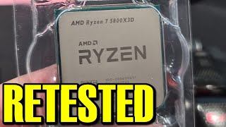 RETESTED  AMD Ryzen 5800X3D  New Motherboard Tested  Increased Scores [upl. by Sussman]