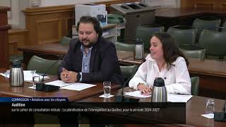 Audition Union étudiante du Québec  UEQ dans le cadre de la consultation sur limmigration [upl. by Htnnek]