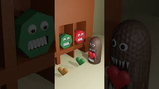 Wow 😱 Confused Monster eating heart ❤️🫀🧡❤️‍🔥 fypviral blender funny loopvideos gaming [upl. by Faythe743]