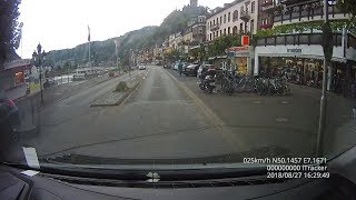 Fahrt von Cochem Mosel nach Zell in das Einkaufcentrum mit kostenlosen Stellplatz Nr82 [upl. by Gisser]