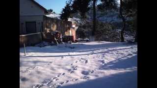 La nevada mas grande de la historia en 40 años en Montserrat [upl. by Melquist98]