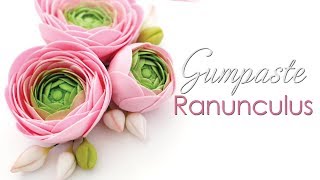 How to make a Gumpaste Ranunculus Flower Tutorial [upl. by Hanauq]