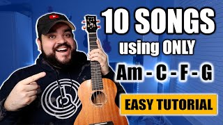 10 EASY Ukulele Songs using ONLY 4 CHORDS [upl. by Gagnon]