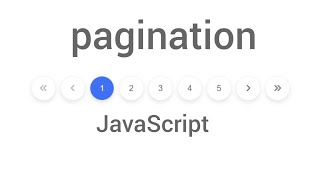 Pagination  Pagination in javascript [upl. by Aimil]