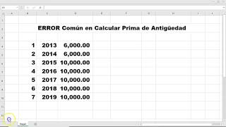 ERROR Común en Calcular Prima de Antigüedad [upl. by Adihaj]