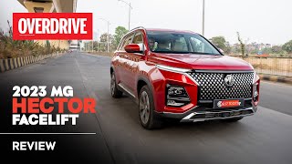 2023 MG Hector facelift review  big presence big tech  OVERDRIVE [upl. by Adalie495]