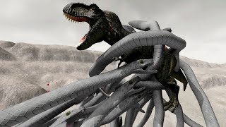 NEW SNAKES vs TREX  Beast Battle Simulator Gameplay  Pungence [upl. by Neddra]