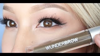 MY EYEBROW ROUTINE  Thin Sparse Eyebrow Hair ft WunderBrow [upl. by Chance]