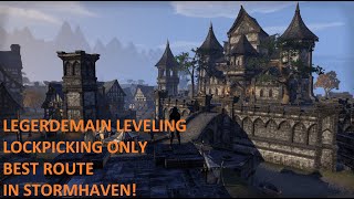 ESO  Legerdemain Leveling  BEST Route for LOCKPICKING [upl. by Orna]