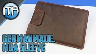 Germanmade EchtlederSleeve für MacBook Air HD  DeutschGerman [upl. by Eimar945]