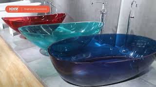 KKR Sanitary Ware Workshop丨Specializing in Design and Supply Solid Surface Basins and Bathtubs [upl. by Nalyt]