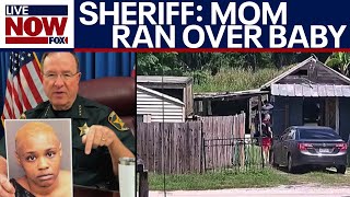 Florida baby run over Mother charged after crash caught on camera sheriff says  LiveNOW from FOX [upl. by Ansev]