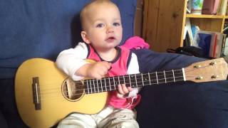 Baby Singing and Playing Ukulele [upl. by Lisa]