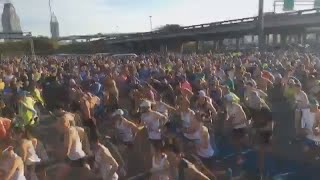 Thousands crowd downtown Mobile for Azalea Trail Run [upl. by Lyred]