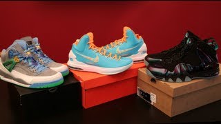 Skee Locker Nike KD V quotEasterquot  Jordan Spizike quotPoison Greenquot  Barkley Posite Max quotEggplantquot [upl. by Saylor]