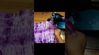 Shibori tie and dye shirred maxi dress stitching tutorial trending diy tie and dyeshiborifrock [upl. by Cazzie]