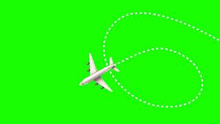 GREEN SCREEN plane dotted line [upl. by Kinimod]