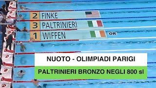 Nuoto  Olimpiadi Parigi Paltrinieri infinito È bronzo negli 800 stile libero [upl. by Sac792]