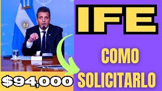 IFE tutorial paso a paso como solicitar el nuevo bono para trabajadores informales [upl. by Argyres]