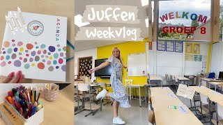 Mijn eerste schoolweek als juf in groep 8 🏫📚📝 JUFFEN WEEKVLOG 👩🏼‍🏫 Juf Janette [upl. by Nickey786]