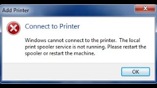 Windows Cannot Connect to the Printer  Print Spooler is Not Running  Please Restart the Spooler [upl. by Jar]