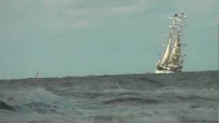 Segelschiff im Sturm vor Norderney [upl. by Ahsema]