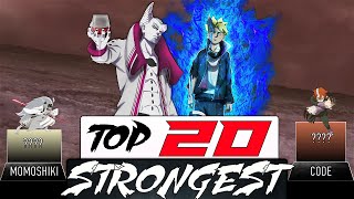 TOP 20 STRONGEST BORUTO CHARACTERS  AnimeScale [upl. by Windy14]