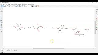 MarvinSketch polymeroitumisen reaktioyhtälön piirtäminen [upl. by Oznarol633]